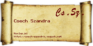 Csech Szandra névjegykártya